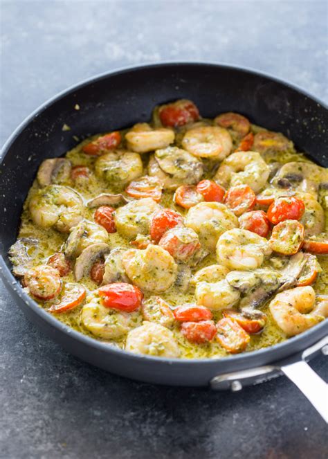 Creamy Garlic Pesto Shrimp Gimme Delicious