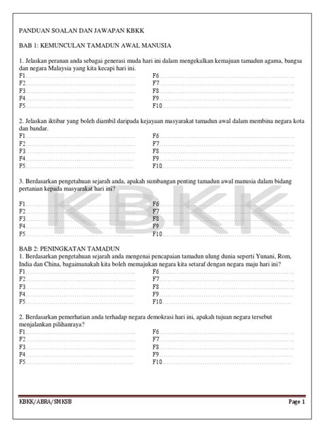 Contoh Soalan Dan Jawapan Kbat Sejarah Spm Spm Free Spm Tips 2019