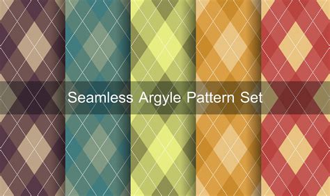 Seamless argyle pattern set. 700967 Vector Art at Vecteezy