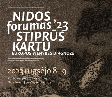 Forumas „stiprūs Kartu Europos Vienybės Diagnozė Nidoje