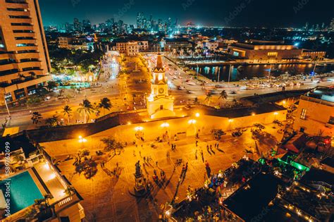 Paisaje Urbano De La Ciudad De Cartagena Colombia Incluyendo Sus