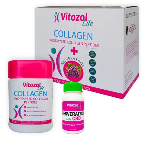 Vitozol Collagen Resveratrol Cbd Combo Box Vitozol