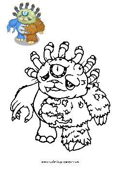 NITEBEAR from MY SINGING MONSTERS Coloring Page Printable