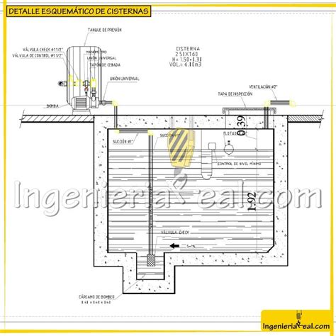 Dise O De Una Cisterna Y Sus Recomendaciones Autocad Floor Plans