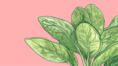 Premium Photo Fresh Green Spinach Leaves Close Up On A Pink