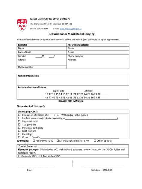 Fillable Online Mcgill Radiology Requisition Form Fax Email Print