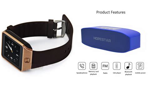 Buy Zemini DZ09 Smartwatch And Hopestar H 11 Bluetooth Speaker For LG