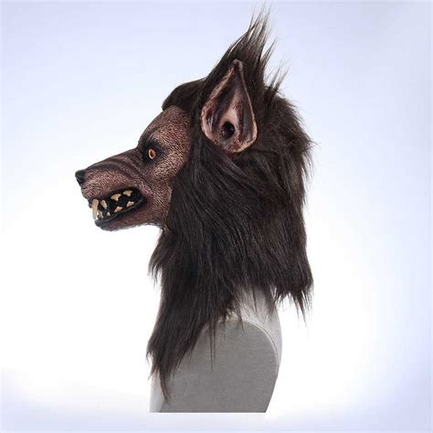 Horreur Loup Garou Masques Loup Réaliste Casque Intégral Cosplay Latex