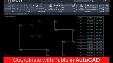 Create Easting And Northing Coordinate With Table In AutoCAD YouTube