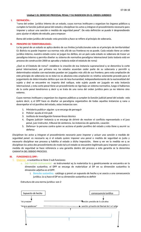 Apuntes Proce Penal Todo 2 07 08 Unidad 1 EL DERECHO PROCESAL PENAL