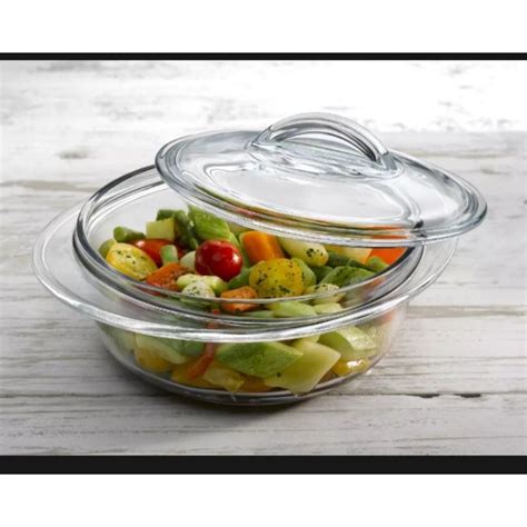 Borcam Borosilicate Glass 1 5L Round Casserole With Cover Shopee