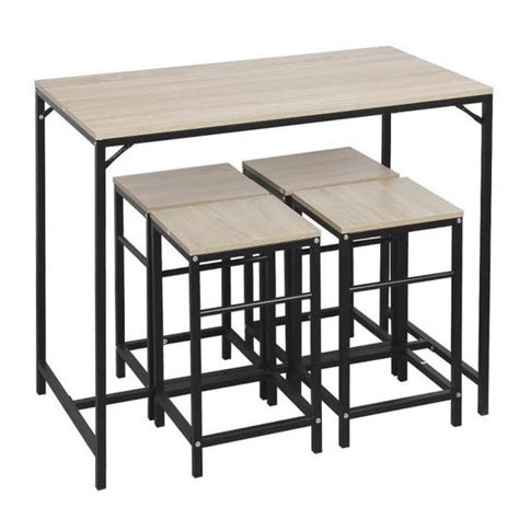 Jeobest Ensemble Table De Bar Bistrot Tabourets Set De Table