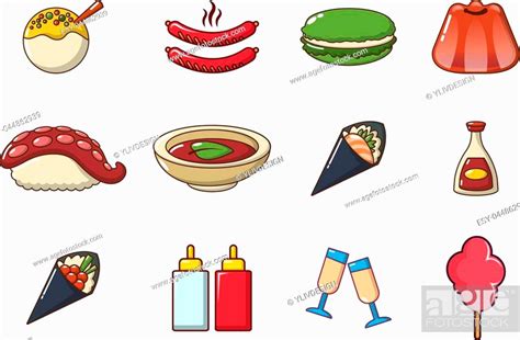 Food Icon Set Cartoon Set Of Food Vector Icons For Web Design Isolated