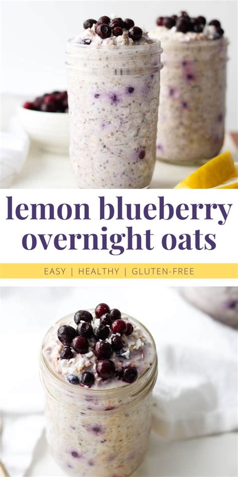 Nutritious Lemon Blueberry Overnight Oats Hannah Magee Rd Recipe