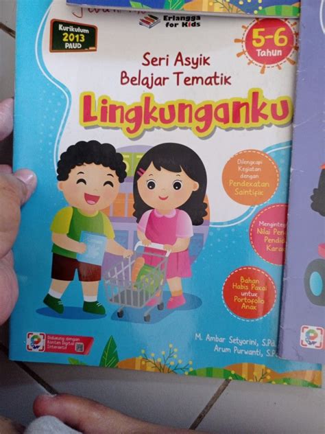 Seri Asyik Belajar Tematik Erlangga 5 6 Tahun Buku Alat Tulis Buku