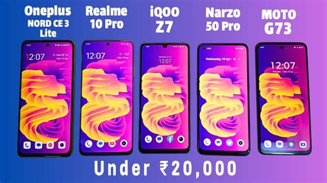 Nord Ce 3 Lite Vs Iqoo Z7 Vs Narzo 50 Pro Vs Realme 10 Pro Vs G73 5g