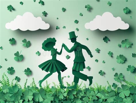 Dancing Shamrocks Stock Illustrations 87 Dancing Shamrocks Stock