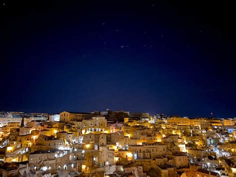 Premium Photo | Night in matera