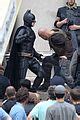 Tom Hardy Christian Bale Bane Batman Battle Photo