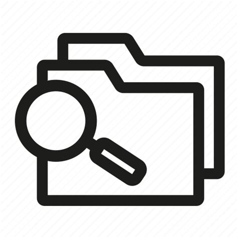 Folder Magnifying Glass Search Icon