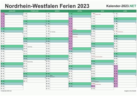 Kalender Nrw 2023 Ferien Und Feiertage Bank2home