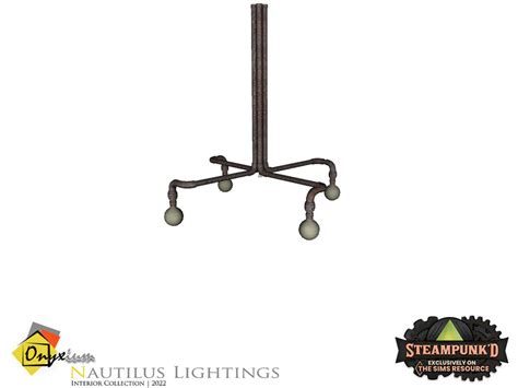 The Sims Resource Steampunked Nautilus Ceiling Lamp With Pipe Body