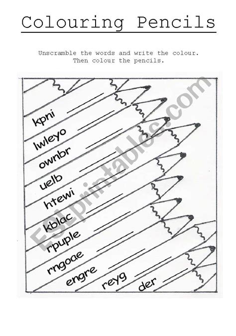 Pencil Drawing Worksheets