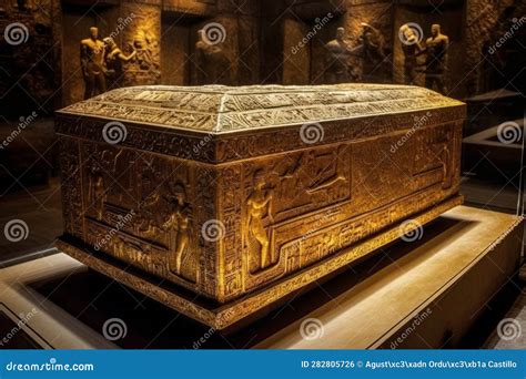 Great Tomb of an Egyptian Pharaoh. Stock Illustration - Illustration of ...