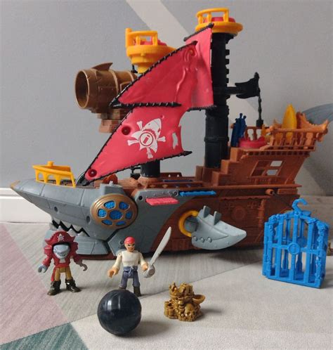 Navio Tubarão Pirata Imaginext Fisher Price Imaginex Mattel Brinquedo