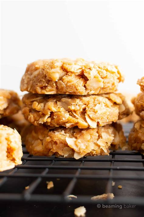 3 Ingredient No Bake Cookies (Vegan) - Peanut Butter Oatmeal Cookies! - Beaming Baker