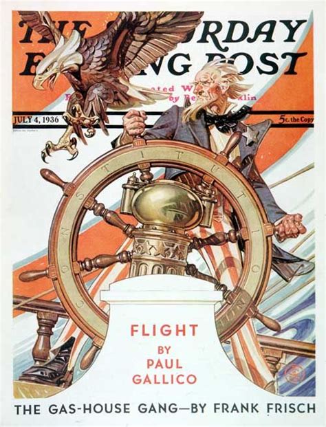 Saturday Evening Post J C Leyendecker Uncle Sam At The Helm July 4 1936 Daily Art Fixx A