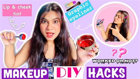 Testing Out Viral Makeup Hacks By “5 Minutes Craft” Makeup Diy Hacks