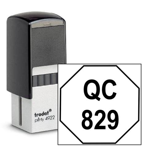 Octagon Shape QC Inspection Stamp Simply Stamps