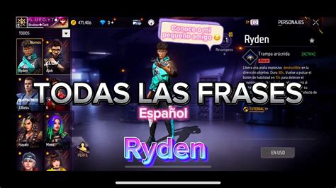 Traducci N De Las Frases Legendarias De Ryden En Free Firexd Youtube