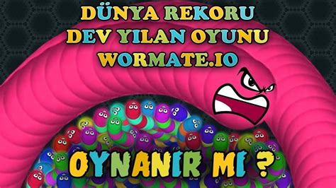 OYNANIR MI Dünya Rekoru Dev Yılan Wormate io Yeni İçerik YouTube