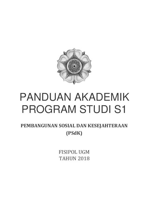 Pdf Panduan Akademik Program Studi S Pembangunansosial Fisipol Ugm Ac