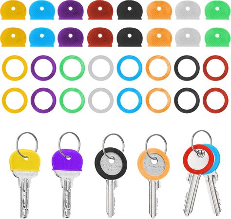 Prasacco Pieces Key Caps Covers Tags Set Key Covers Caps Plastic