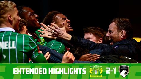 Extended Highlights Yeovil Town 2 1 Weston Super Mare Youtube