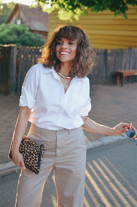 A Simple Work Outfit With Khaki Pants My Small Wardrobe