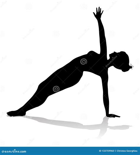 Silueta De La Mujer De La Actitud De Pilates De La Yoga Ilustraci N Del