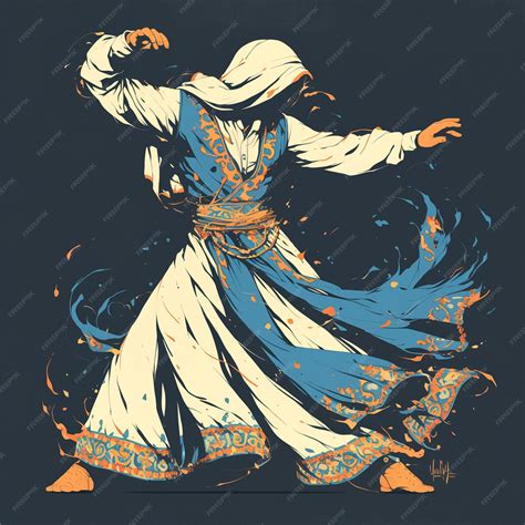 Premium Vector Palestinian Man In Traditional Dabke Dancers Costume