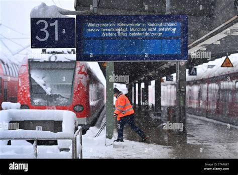 Wetterbild Wintereinbruch In Muenchen Am Starke