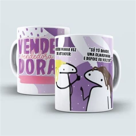 Caneca Flork Vendedora Atelier Das Canecas