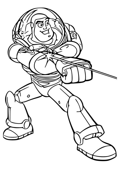 Free Printable Buzz Lightyear Attack Coloring Page Sheet And Picture