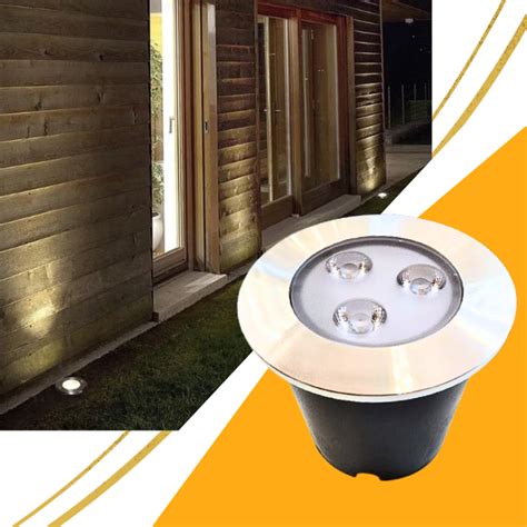 Balizador Spot Led Embutir Chao Piso Jardim 3W Shopee Brasil