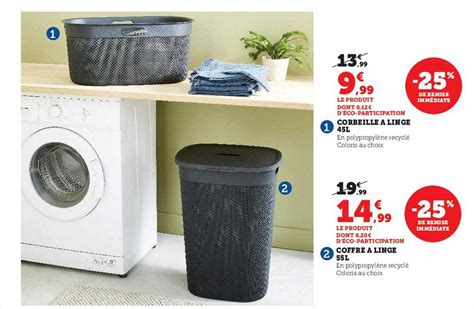 Promo Corbeille Linge L Coffre Linge L Chez Hyper U