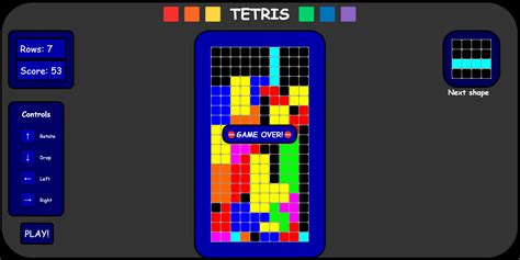 Github Fidasek Tetris Tetris Made Only Using Vanilla Javascript