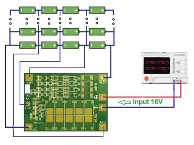 Li Ion 18650 BMS Charger PCB Prot Board 4S 14 8V 16 8V 40A With Balance