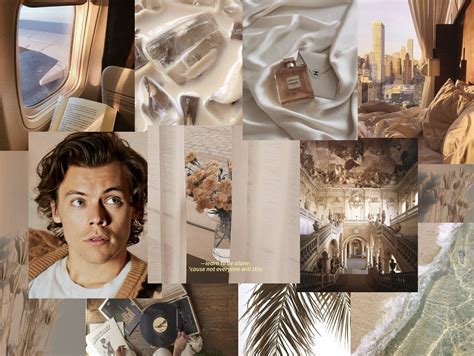 Brown Aesthetic Collage Wallpaper Laptop - canvas-voice