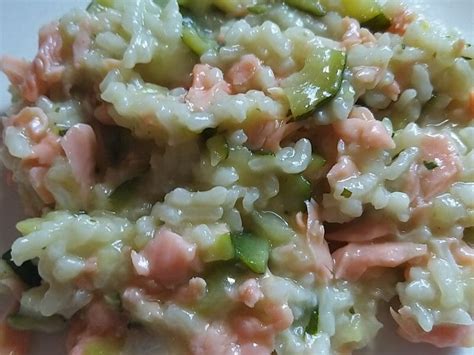 Risotto Courgettes Saumon Au Thermomix Cookomix